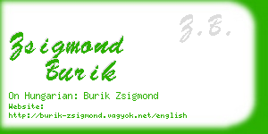 zsigmond burik business card
